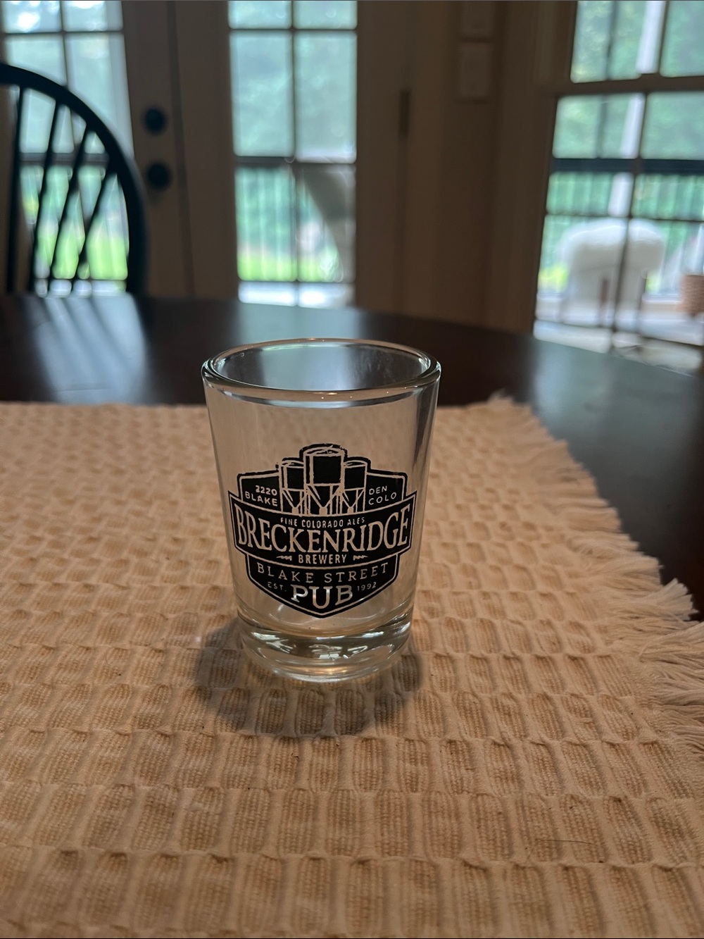 breckenridge Clear  Glass with Black Pub Logo